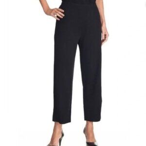 Exclusively Misook GUC Size Large Black Pull On Stretch Crop Pants